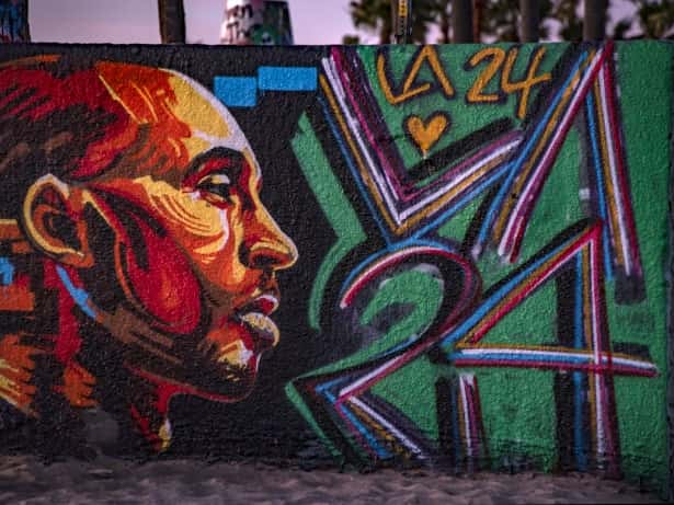 Kobe Bryant mural in Santa Monica, Los Angeles, USA